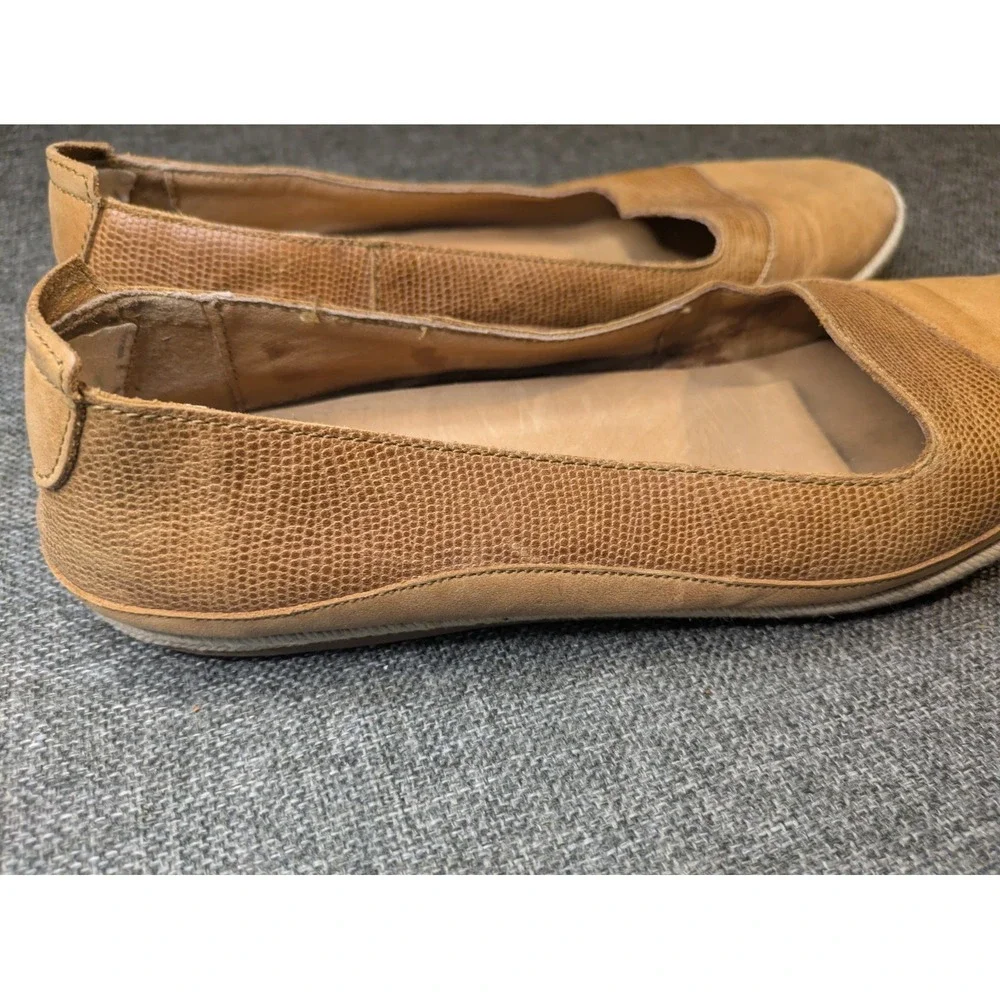 Olukai Women's Lino Brown Leather Slip-on Loafer Shoes Flats Size 11 W